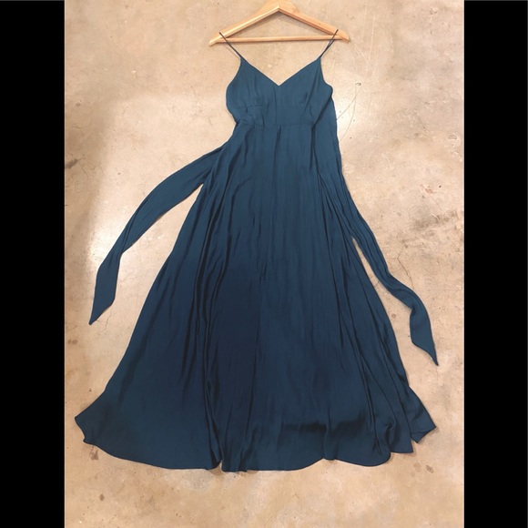 Oysho Satin Dress Evergreen - Picture 4 of 7